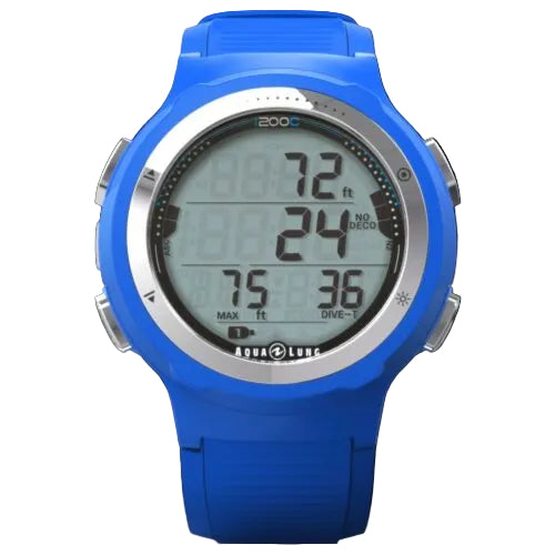 Blue digital watch for diving