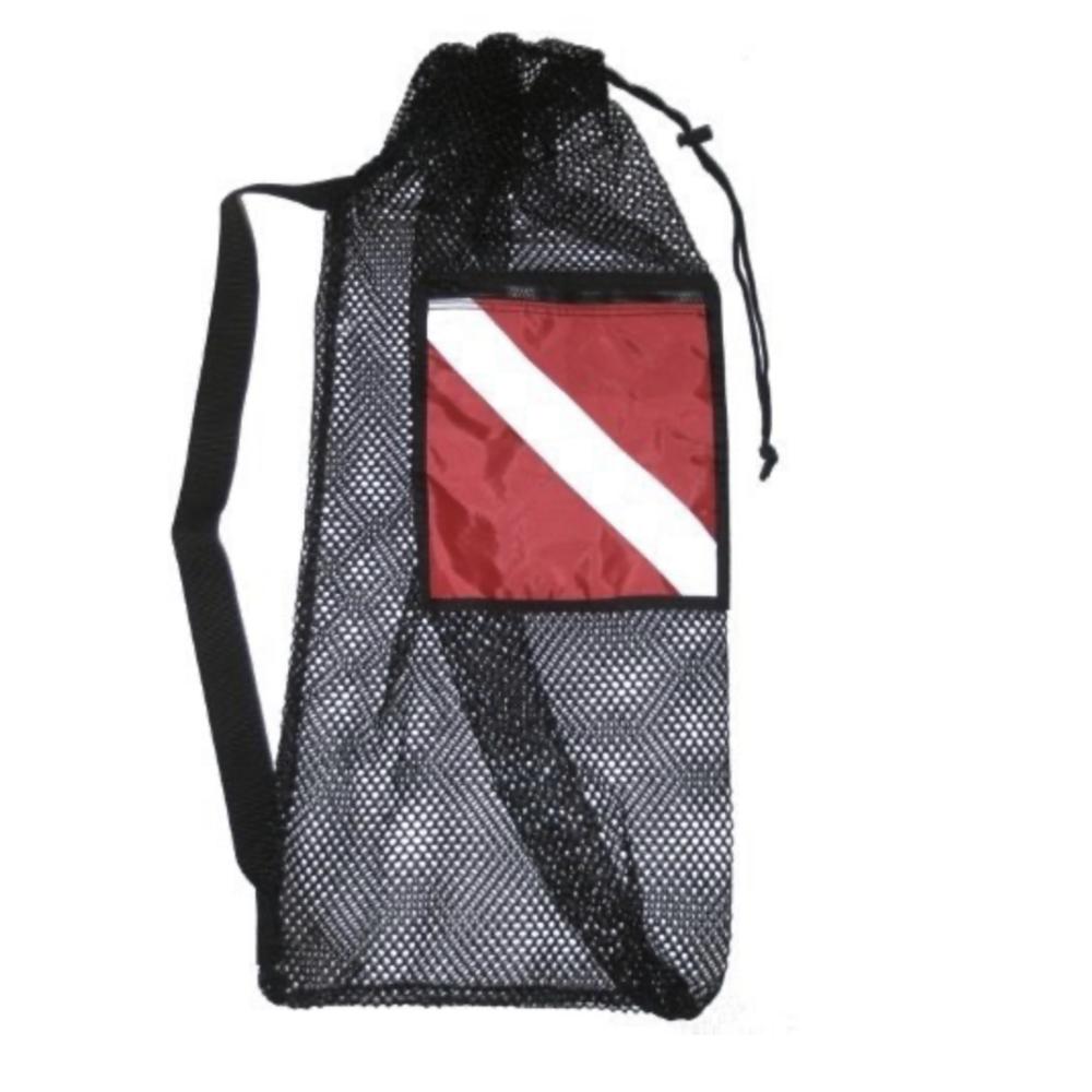 Red Flag Draw String with Pocket